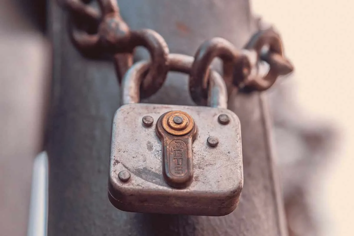 padlock on chain