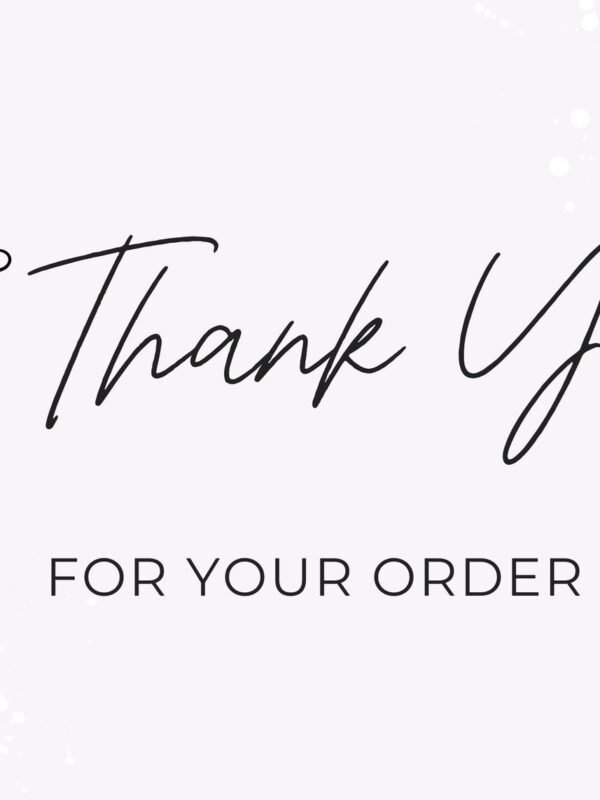 Thank You For Your Order Template