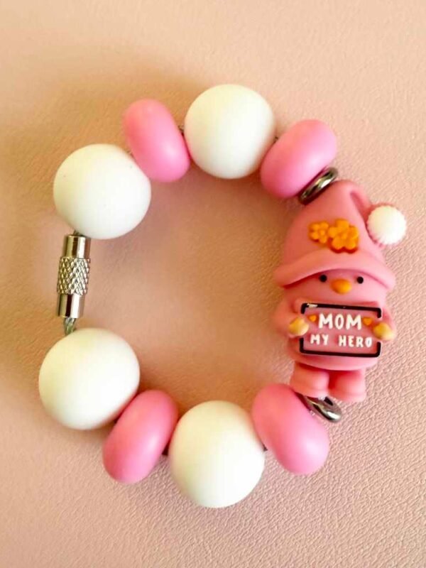 The "Mom, My Hero Gnome" Tumbler Dangler for Stanley Tumbler or Yeti